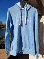 Hoodie femme Stoked To Ride Brodé Bleu Ciel – Image 2